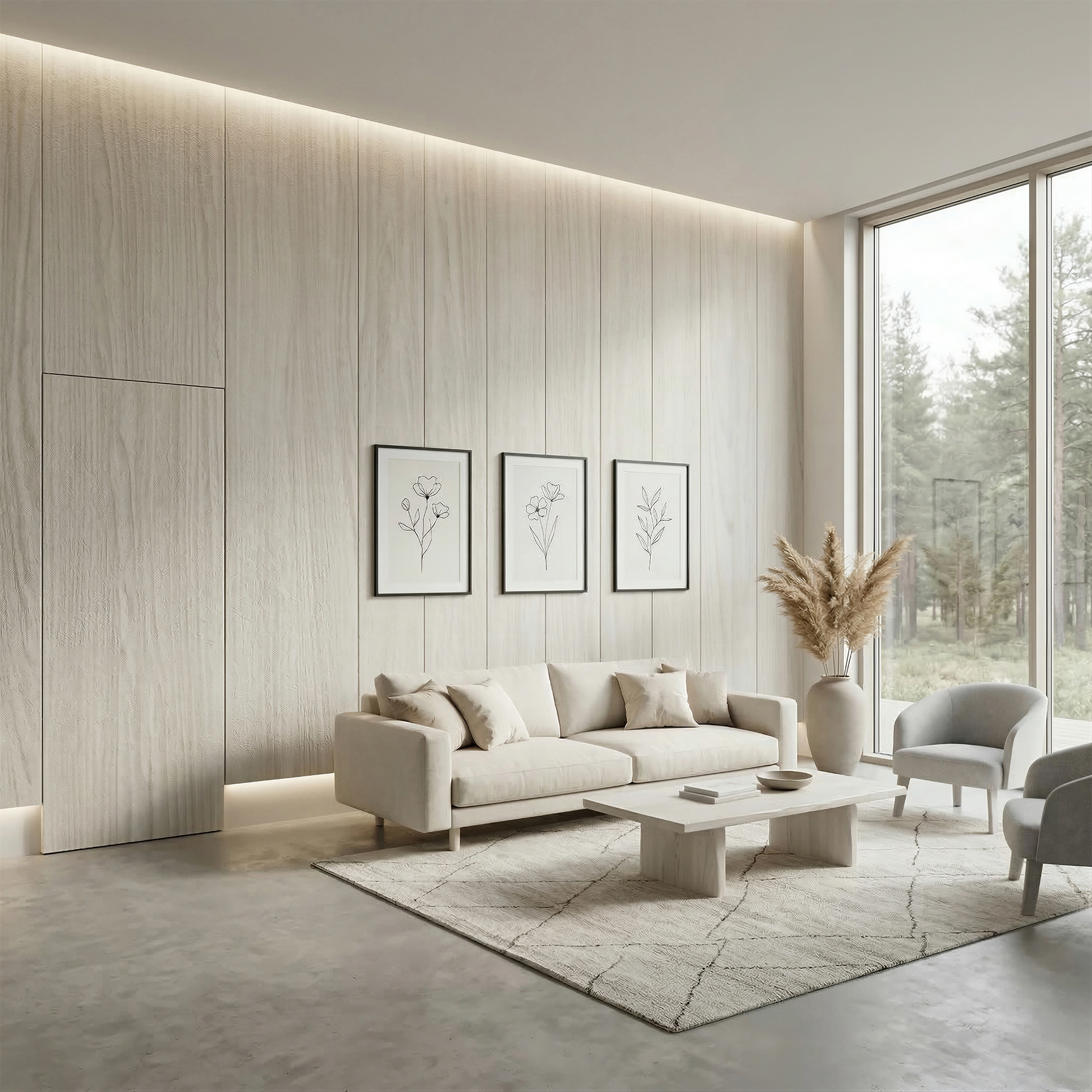 Panel akustyczny - print WOOD - LIGHT SPRUCE