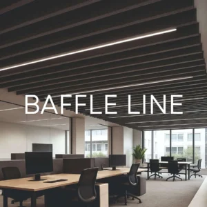 BAFFLE_LINE_1_MAIN Sufit akustyczny BAFFLE LINE