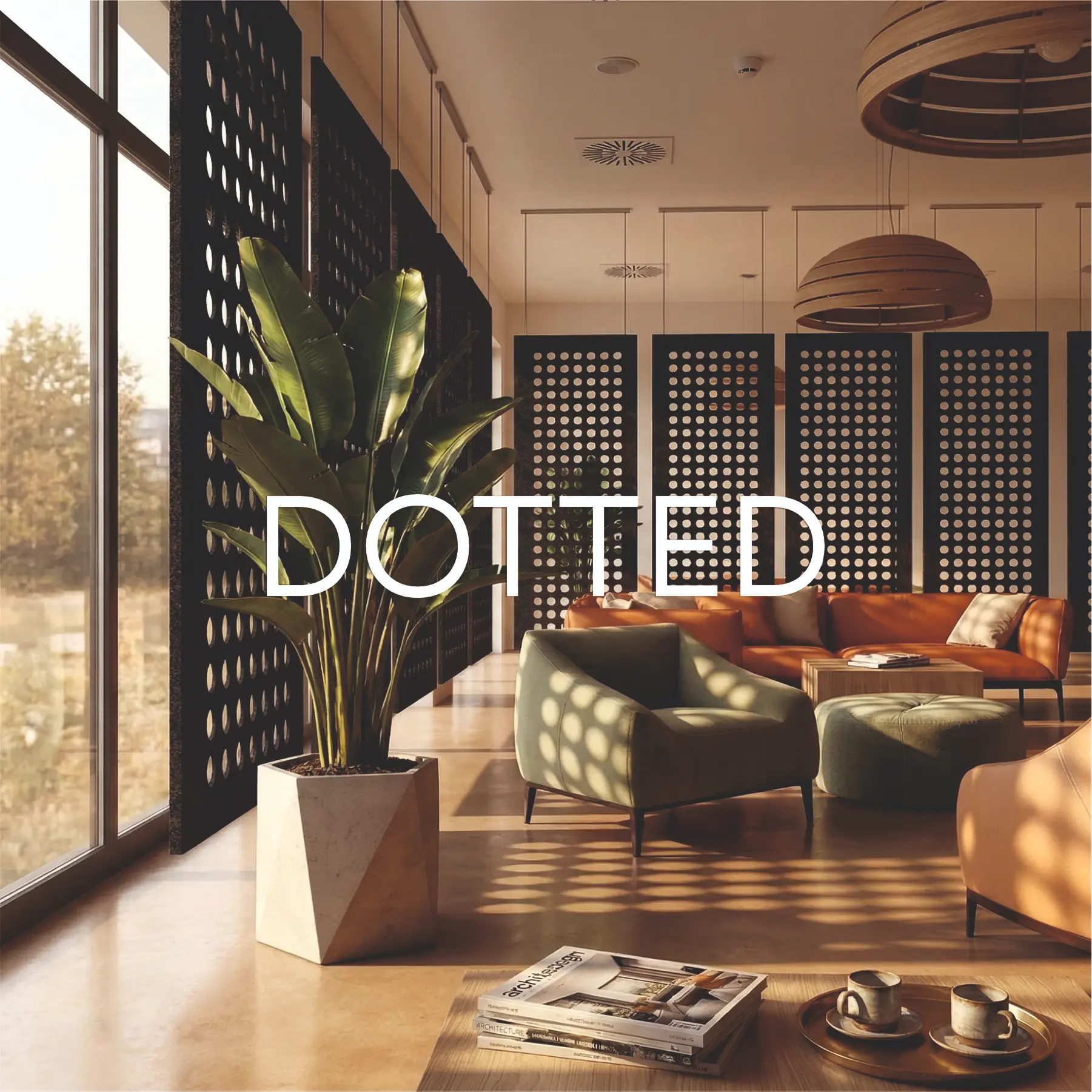 Przegrody wiszące akustyczne DOTTED