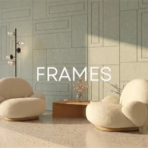 Panel akustyczny FRAMES w salonie – widok ogólny