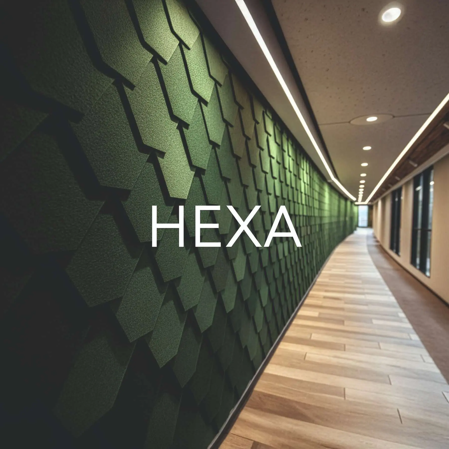 Ściana akustyczna przestrzenna HEXA