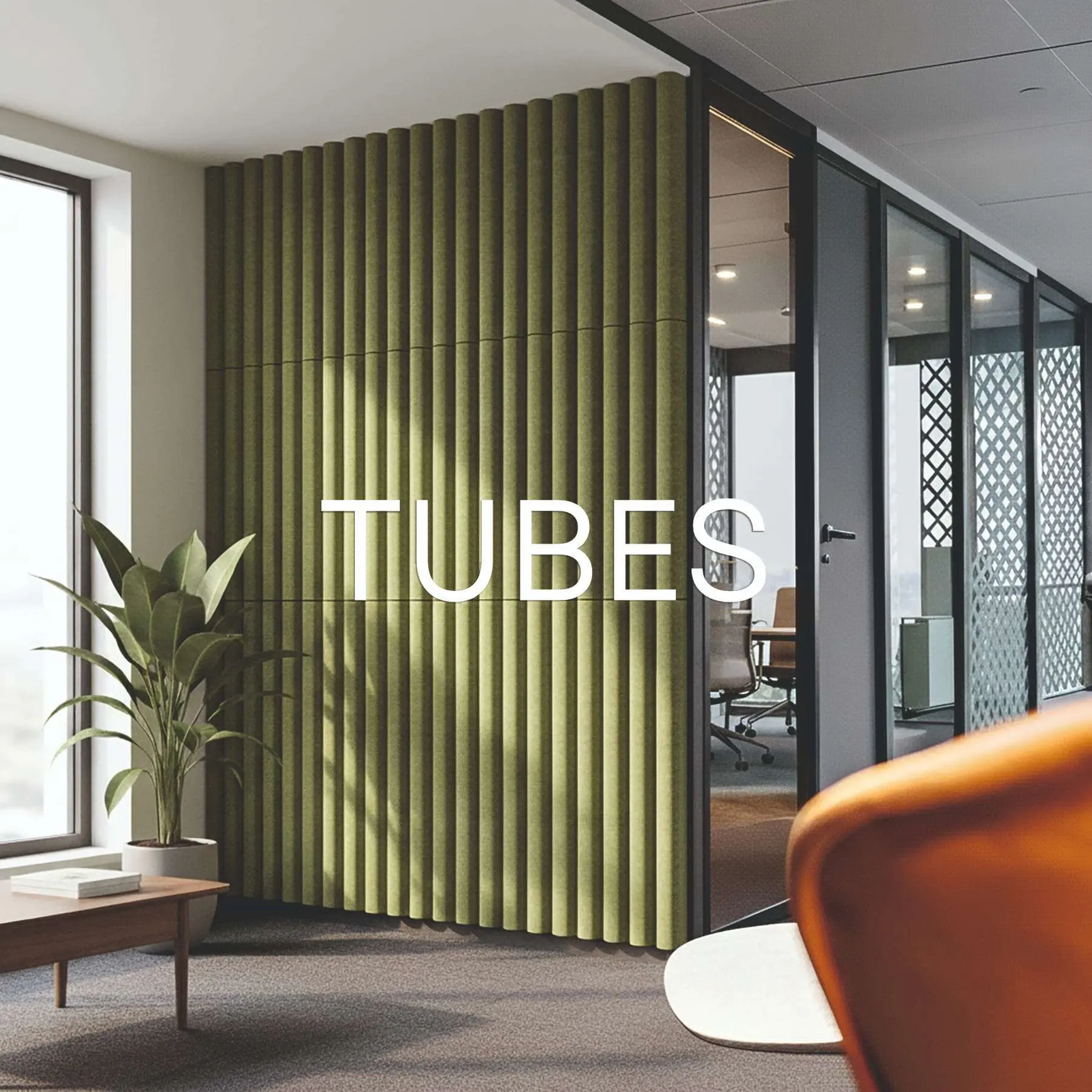 Ściana akustyczna przestrzenna TUBES