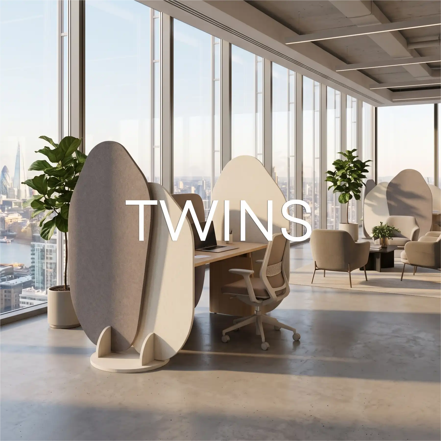 Przegroda wolnostojąca akustyczna TWINS